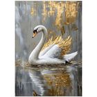 Cuadro Decorativo Animal 60x80cm Cisne Ocre