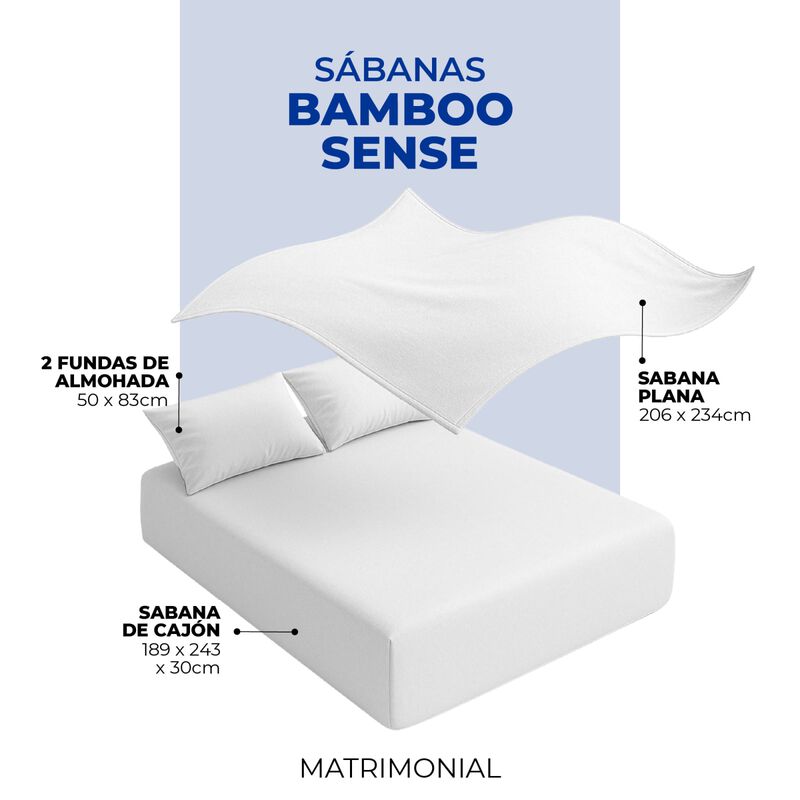 Juego De S&aacute;banas Matrimonial  Spring Air Bamboo... image number null