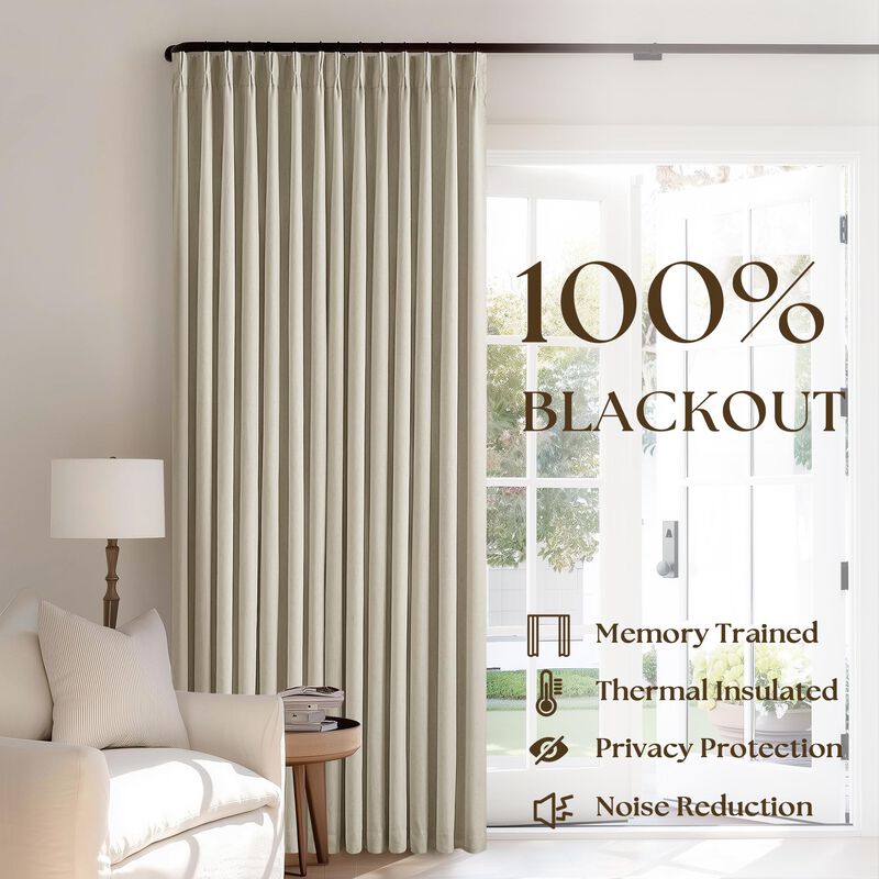 Cortinas Twodrapes 213 cm Opacas De Lino Con Pl... image number null