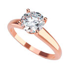 Anillo de Compromiso en Oro Rosa 10K con Circonia -  Talla:10/ FJ776-10R-CZ-10