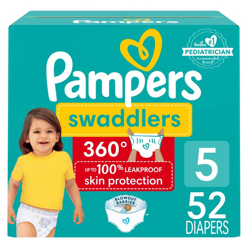 Pa&ntilde;ales Pampers Swaddlers 360, Talla 5, 52 Unid... image number null