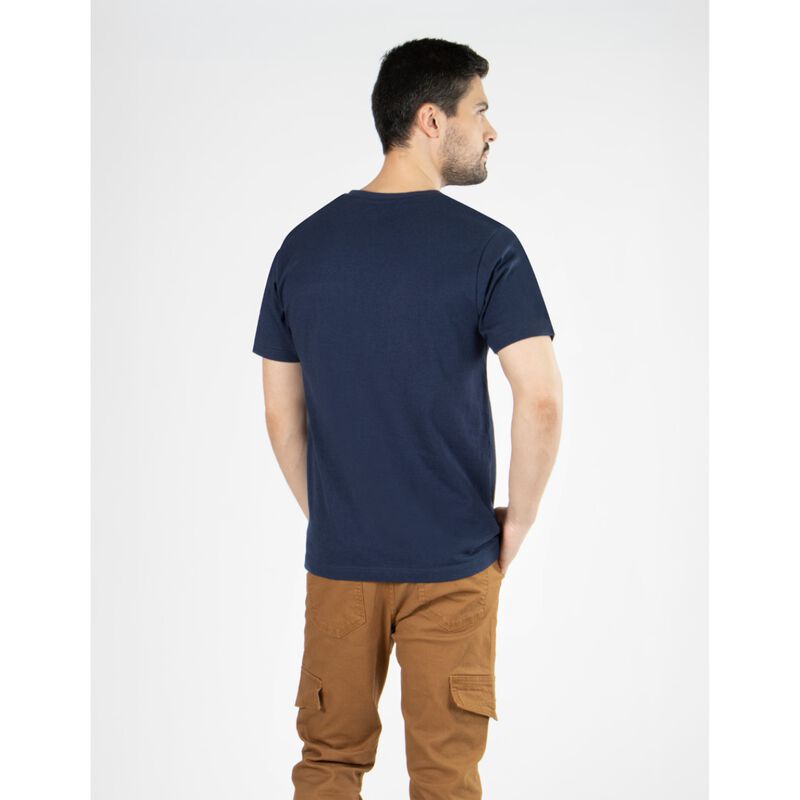 Playera CAT Big Logo Manga Corta Color Azul image number null