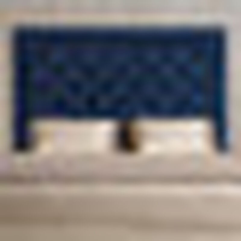 Cabecera Queen Size Dicasa Mary Azul Marino image number null