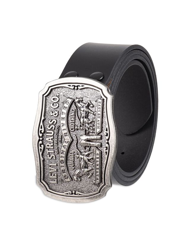 Cintur&oacute;n De Piel Para Hombre Levi's, Negro Con ... image number null