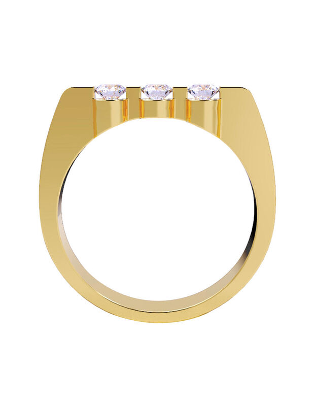 Anillo de Compromiso en Oro Amarillo 14K con Ci... image number null