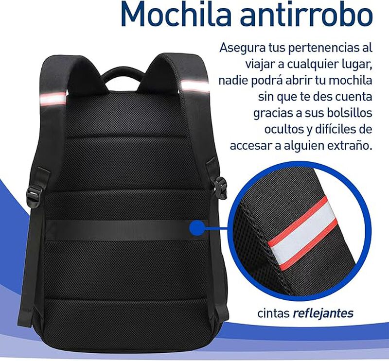 Mochila para Laptop Antirrobo con Candado Bluel... image number null