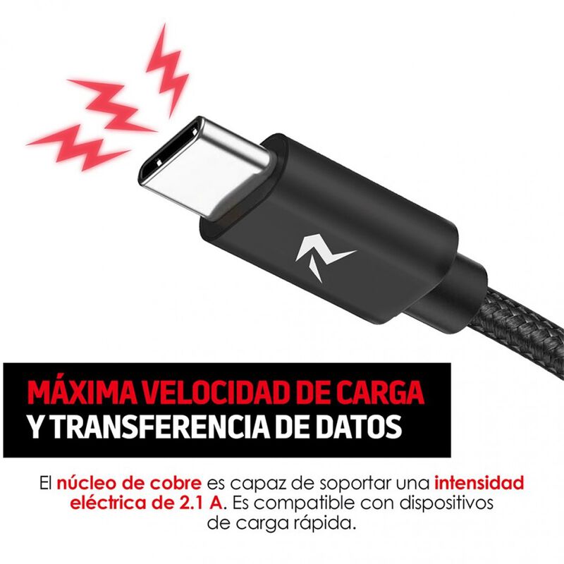 Cable Usb-C 3M Nylon image number null