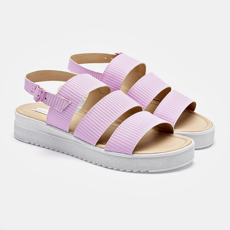 Moramora sandalia plataforma para mujer rosa co... image number null