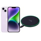 iPhone 14 128GB Lila E-SIM Reacondicionado + Cargador Gen&eacute;rico