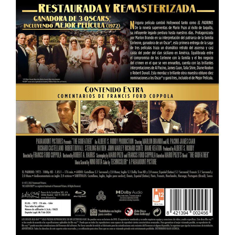 El Padrino (Ed. Remasterizada) [Blu-ray] (1972)... image number null