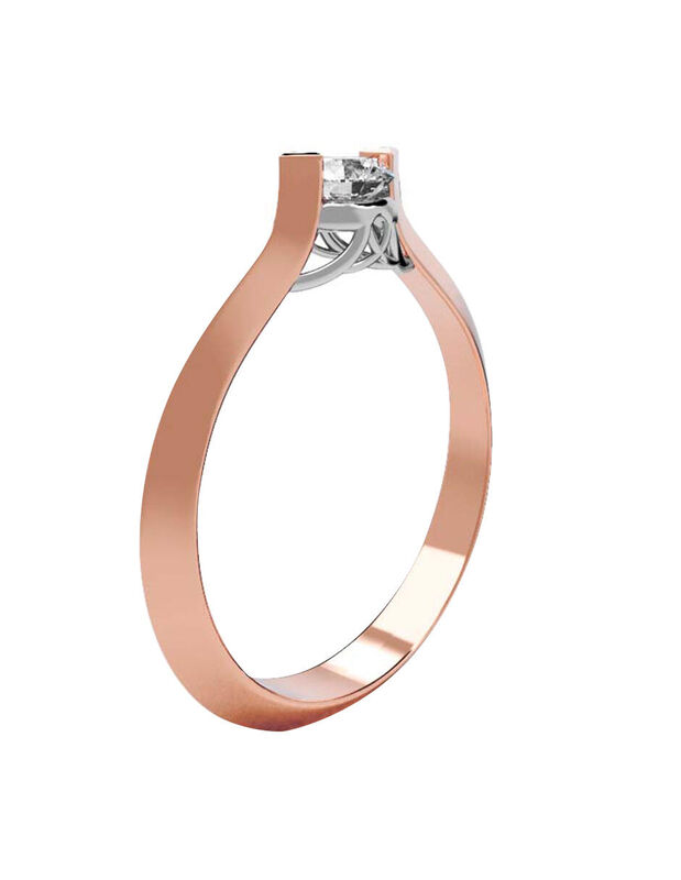 Anillo de Compromiso de 14K con Circonia Talla ... image number null