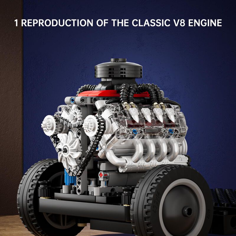 Kit De Motor Mould King Mini V8 Con Motor De Co... image number null