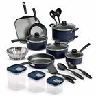 Kit Bater&iacute;atramontina Primaware 18 Pz Azul + Set De Contenedores Ekco 6 Pz Azul