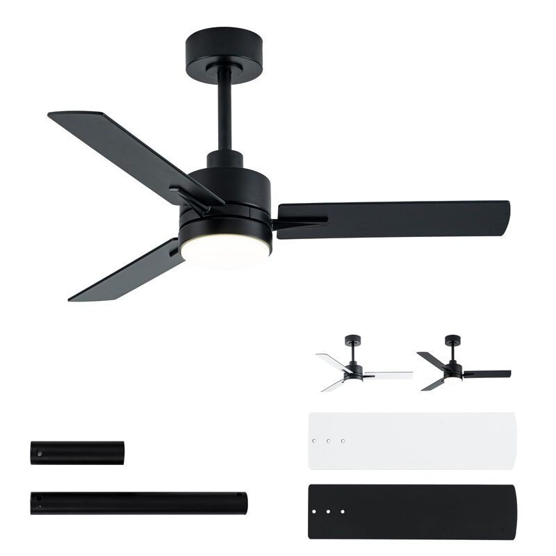 Ventilador De Techo Lanmel 107 cm Negro Con Con... image number null
