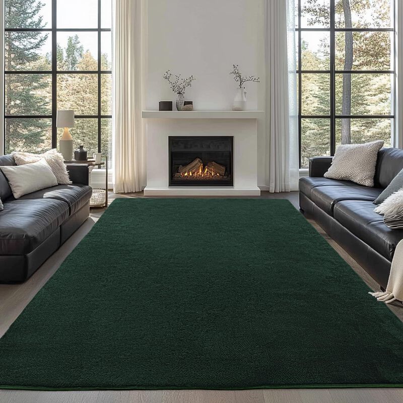 Alfombra Aafkk 244x305 Cm Verde Oscuro Con Espu... image number null