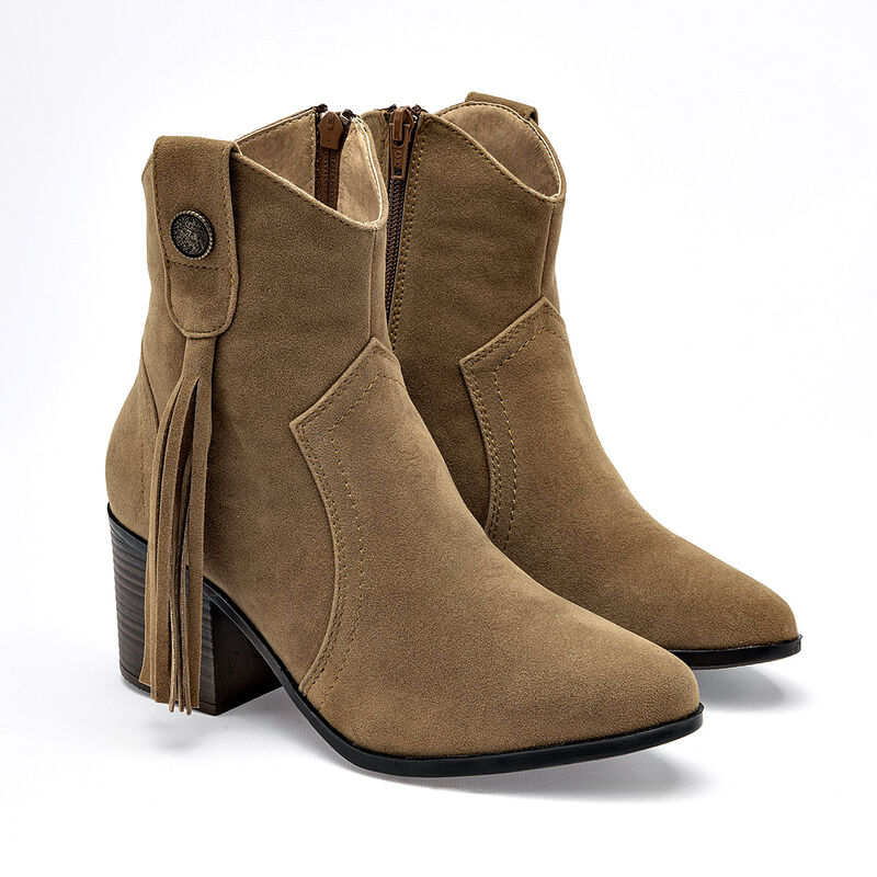 Moramora bot&iacute;n tac&oacute;n para mujer  camel cod 1413... image number null