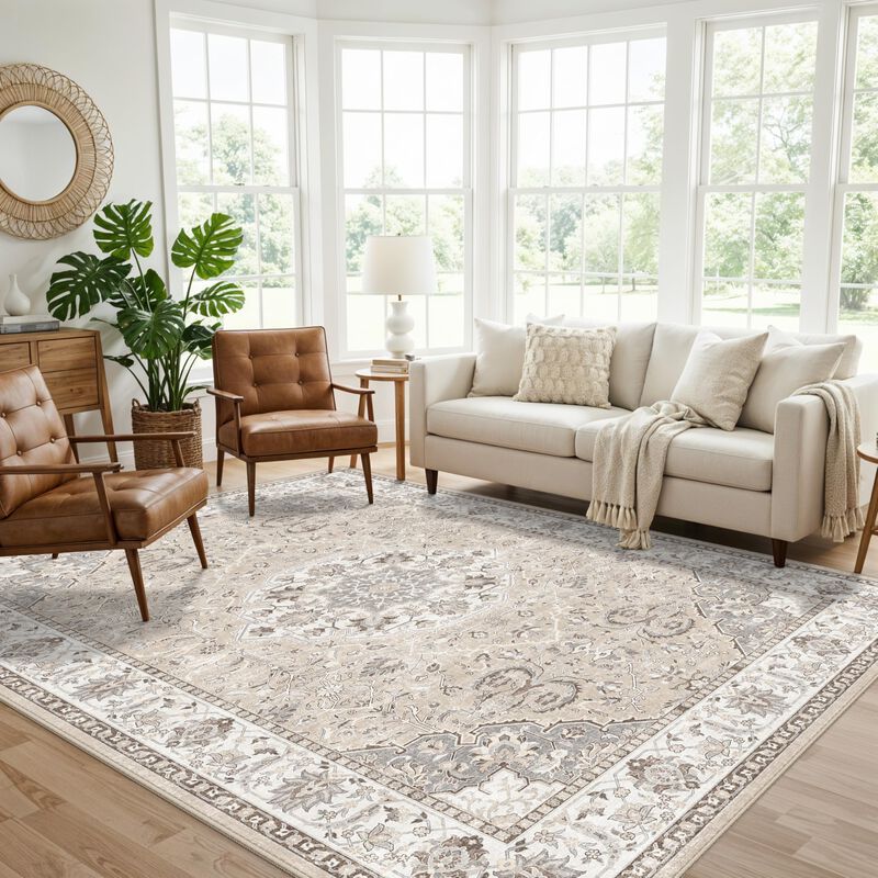 Alfombra Hy Hao Yun Lai 183 &times; 274 cm Beige Lava... image number null