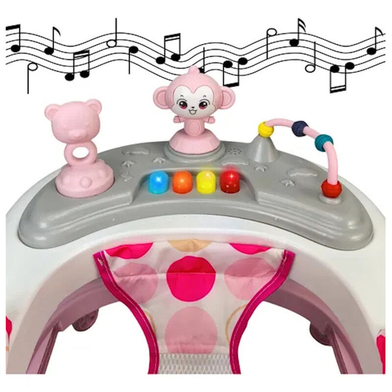 Andadera Rosa Para Beb&eacute; Changuito 4 Alturas Con... image number null