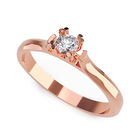 Anillo de Compromiso de 14K con Diamante de Laboratorio 0.20 CT F VS1 Talla 5 ORO ROSA 14K &ndash; / M409-20-14R-LG-5