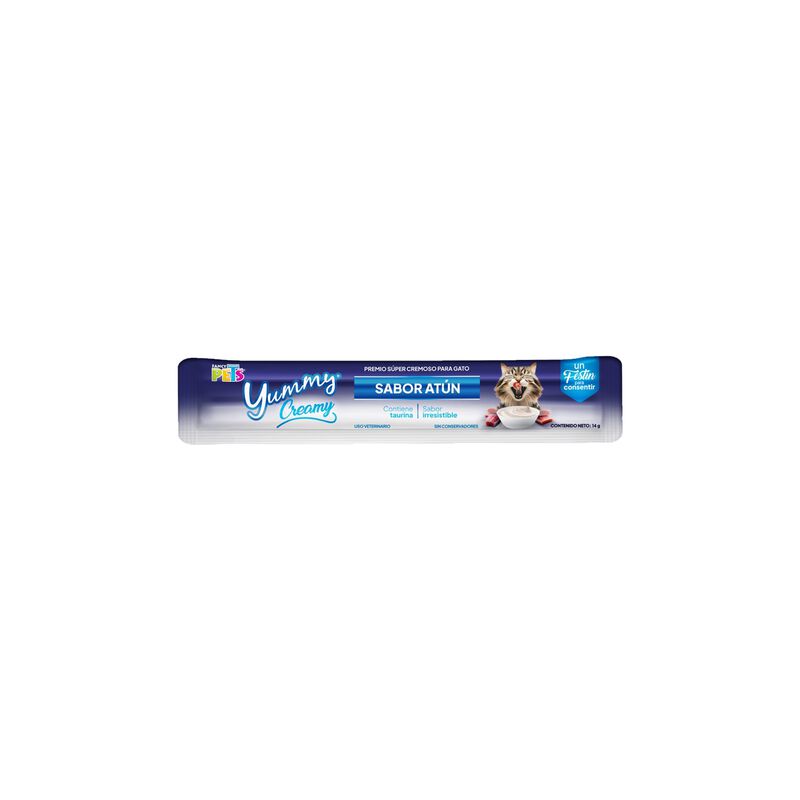 Premio Cremoso Yummy Creamy Sabor At&uacute;n Para Gat... image number null