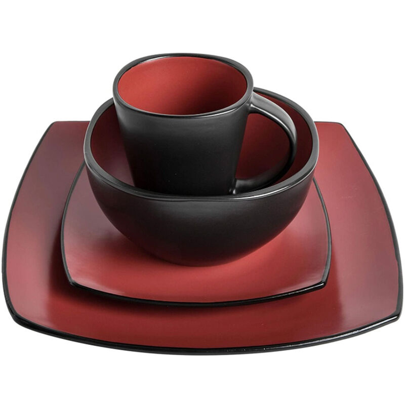 Vajilla Moderna Rojo Mate para 4 Personas 16pz ... image number null