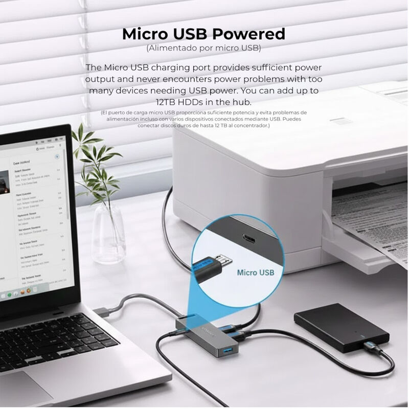Adaptador USB 3.0 Hub 4 en 1 VENTION 50 cm Supe... image number null