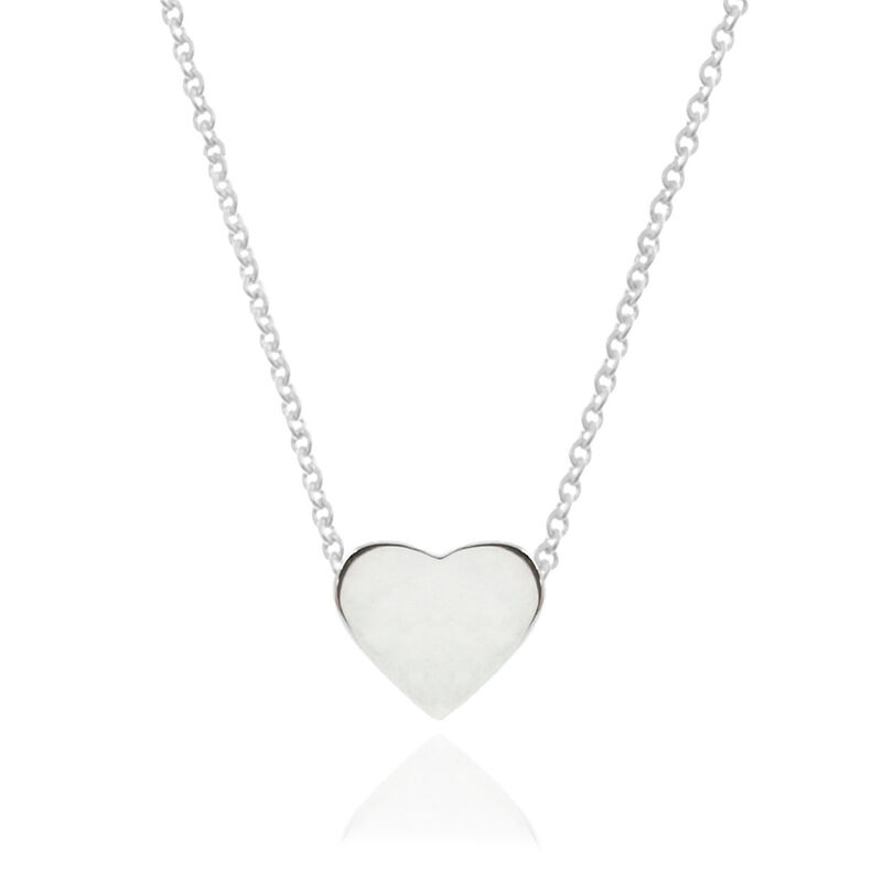 Set de Coraz&oacute;n de Plata con Collar y Broqueles image number null