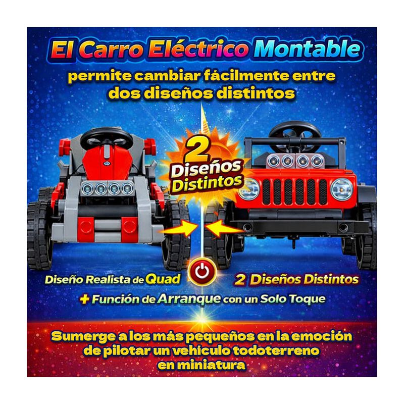 Carro Electrico Montable 2 En 1 Infantil Contro... image number null