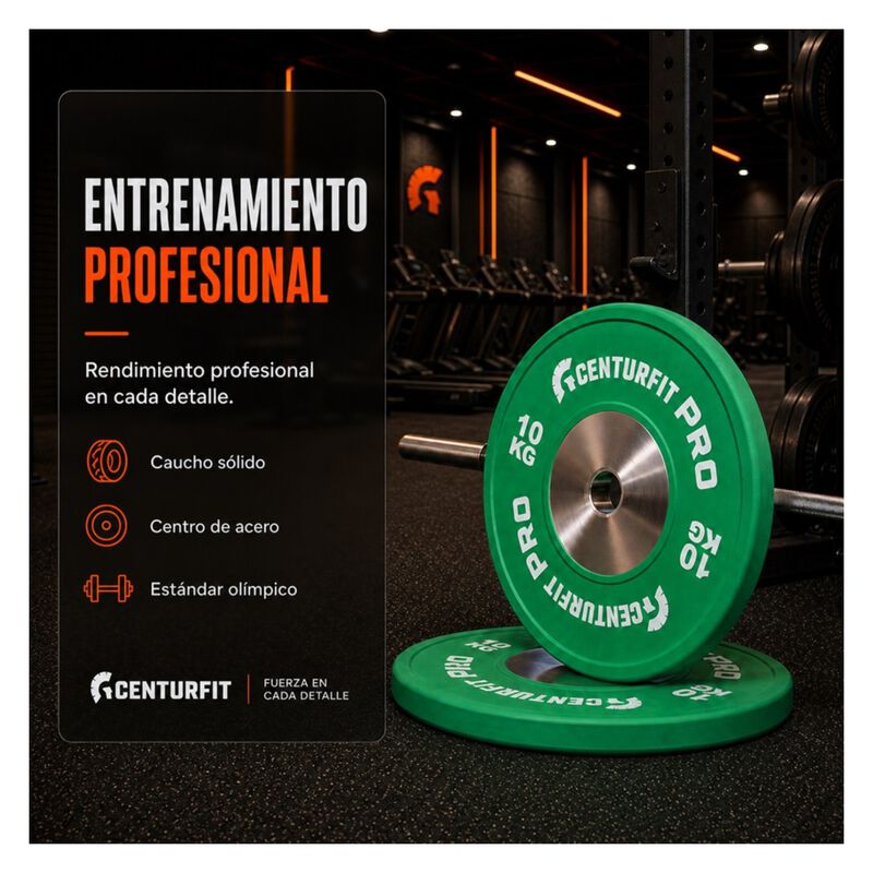Par Discos Ol&iacute;mpicos Crossfit Bumper Nucleo Ace... image number null