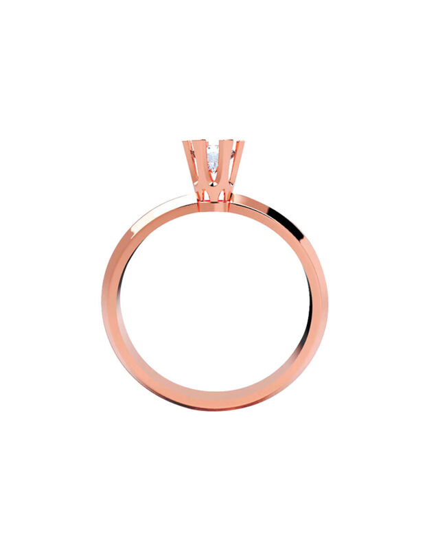 Anillo de Compromiso de 14K con Circonia Talla ... image number null