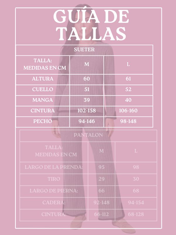 Conjunto de Su&eacute;ter y Pantal&oacute;n Acanalado CONJ-01... image number null