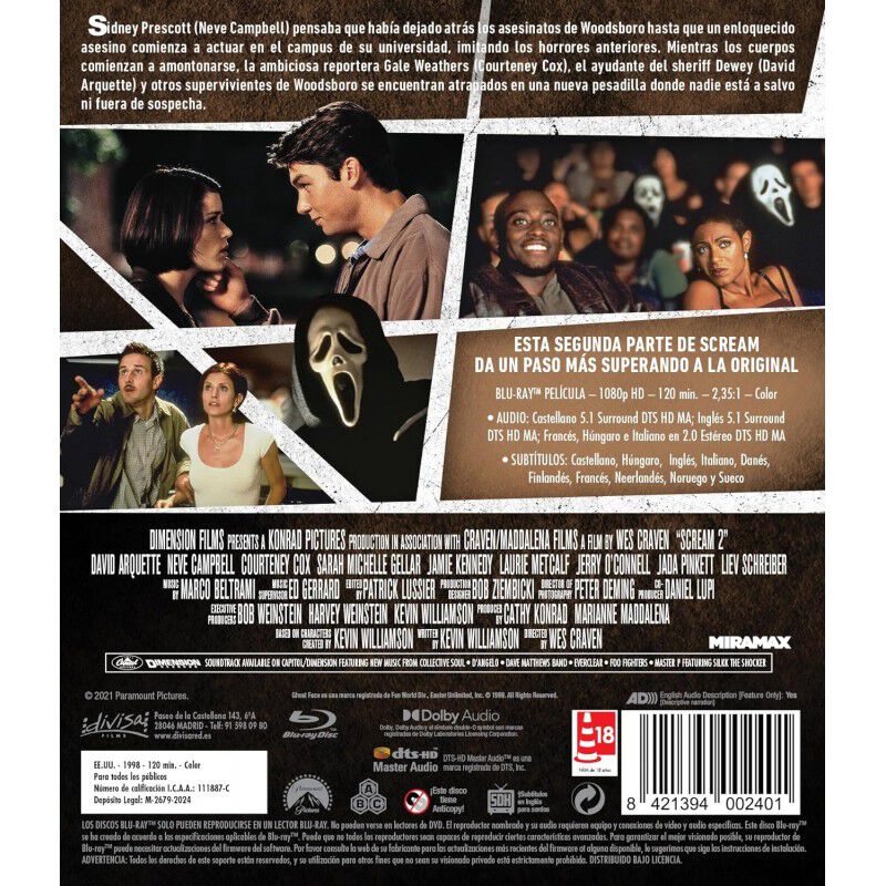 Scream 2 [Blu-ray] (1997) image number null