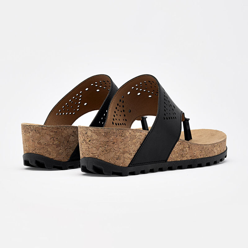 Via Moda sandalia piso para mujer negro cod 140... image number null