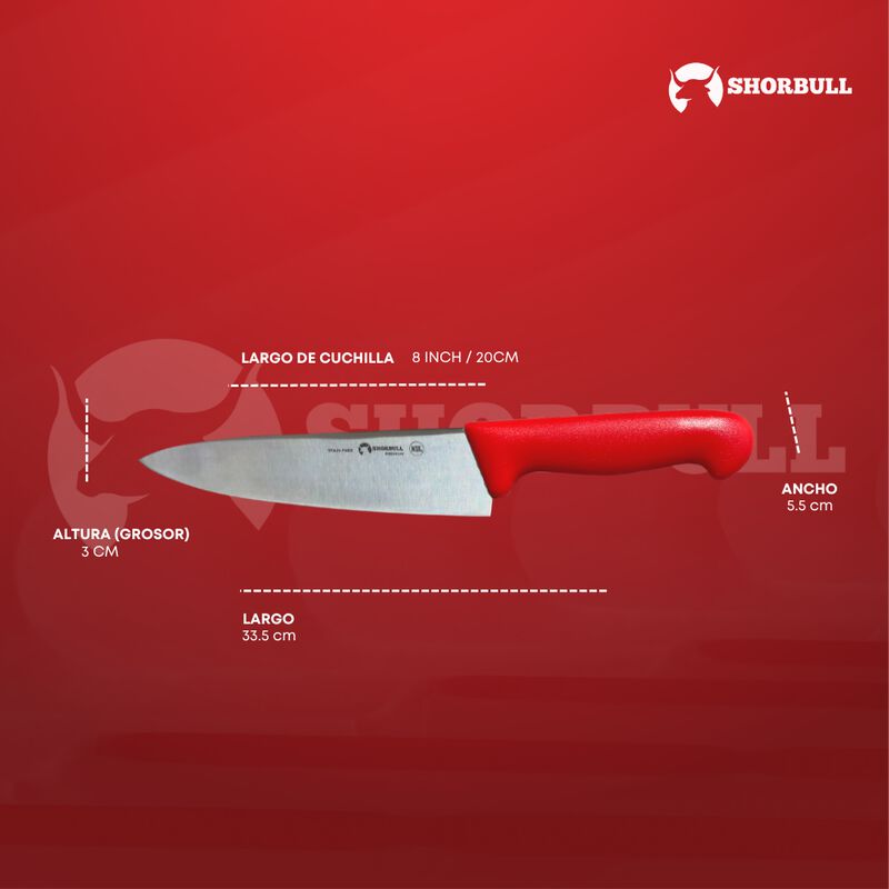 Cuchillo Chef 8 inch Hoja Acero Inoxidable Mang... image number null