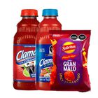 Clamato Cubano 946 Ml + Clamato 946 Ml + Sabritas