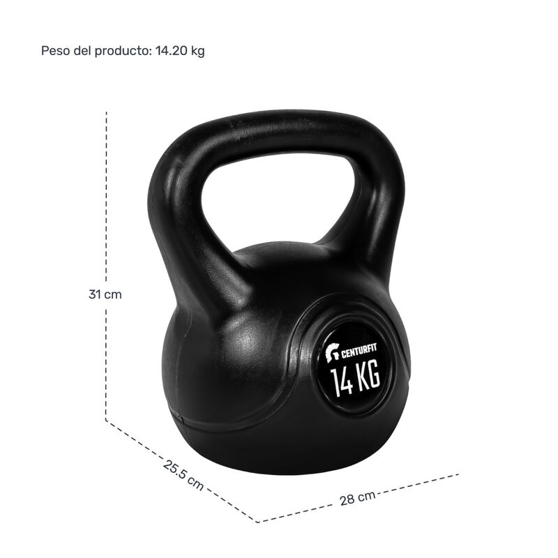 Pesa Rusa Kettlebell 14kg 31lb Ejercicio Casa H... image number null