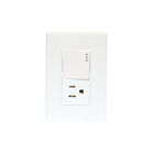 10 Pack Placa de 3 M&oacute;dulos Apagador y contacto 1.5 M&oacute;dulos color Blanco iGoto