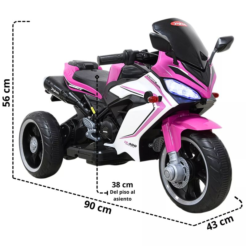Moto El&eacute;ctrica Deportiva Para Ni&ntilde;os 3 Ruedas Bl... image number null