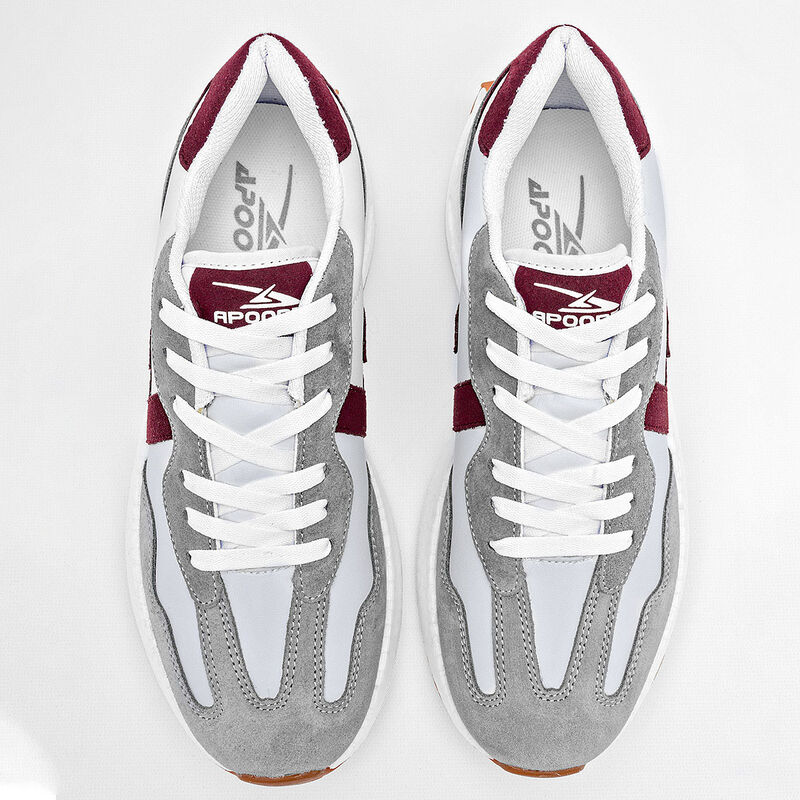 Apoort Tenis urbano para joven. Blanco gris vin... image number null