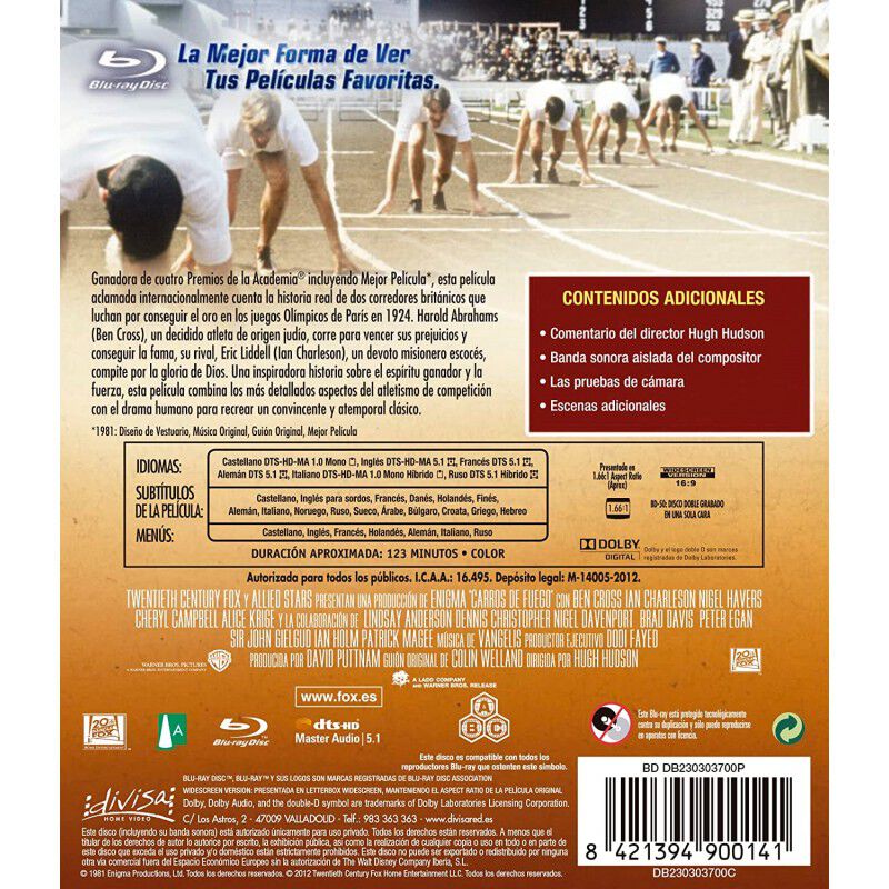 Carros de Fuego (Chariots of Fire) (Blu-ray) [B... image number null