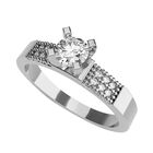 Anillo de Compromiso de 14K con Diamante de Laboratorio 0.20 CT F VS1 Talla 6 ORO BLANCO 14K&ndash; / FJ677-20-14W-LG-6