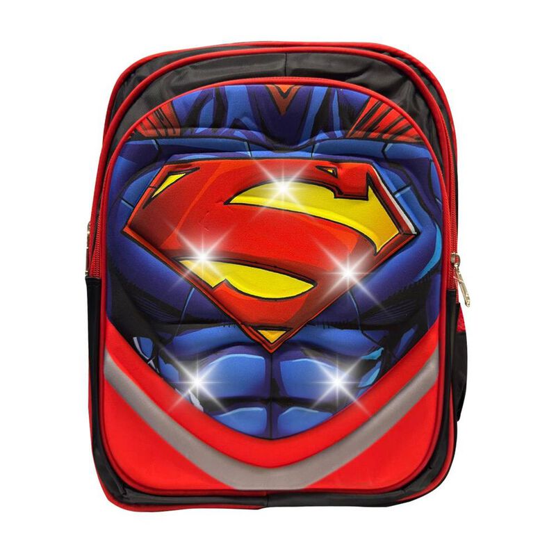 Mochila Escolar Superman DC Luces LED Ajustable... image number null