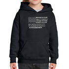 Sudadera Con Capucha Word Art Para Ni&ntilde;a - Bandera Glory Hallelujah - Negro