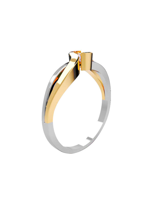 Anillo de Compromiso de 14K con Circonia Talla ... image number null