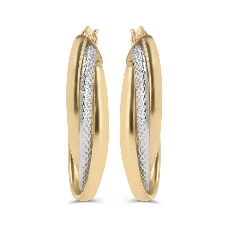 Arracadas Bicolor Oro 10k 20mm (sku B) | Bizzar... image number null