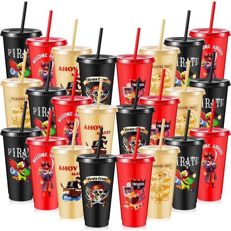 Vaso Reutilizable Uiifan 24 oz Pirata &ndash; 6 Estil... image number null