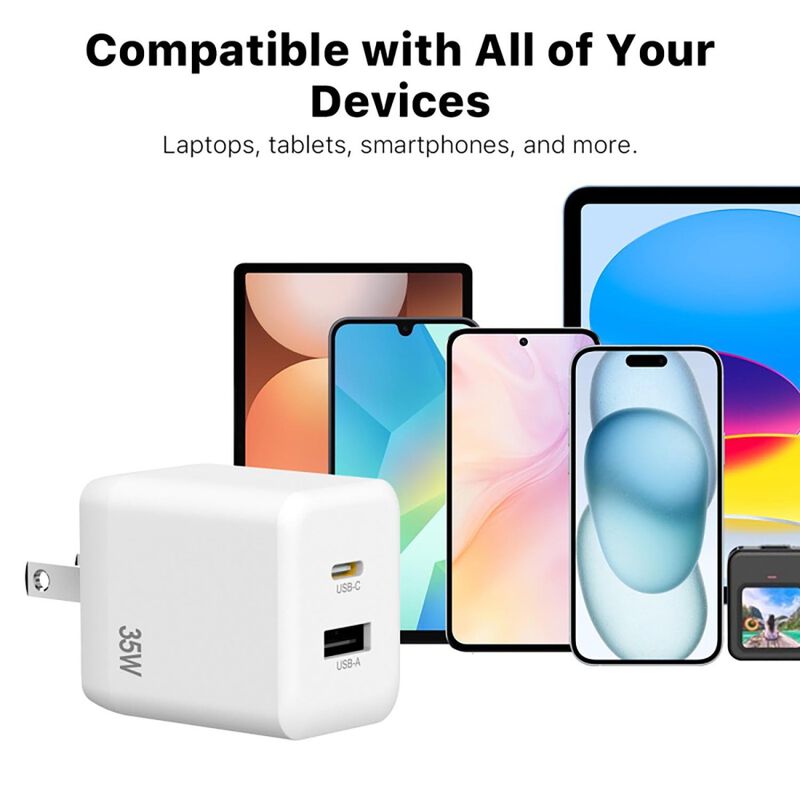 Cargador Ac Mybat 35w Gan Dual Usb-c Usb-a Univ... image number null