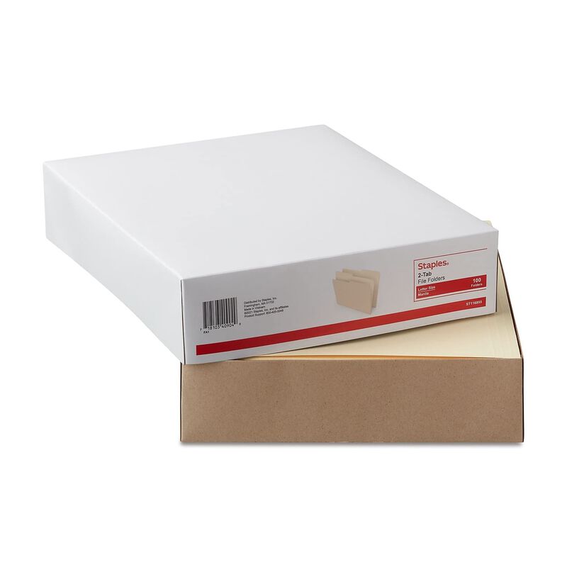 Carpetas De Archivos Staples 116855 Letter 2 Ta... image number null