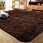 Alfombra Lochas Ultrasuave Y Esponjosa Para Sala De Estar, 180 X 270 Cm, Color Marr&oacute;n
