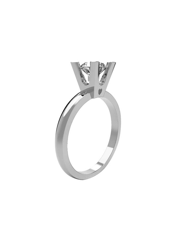 Anillo de Compromiso de 14K con Diamante de Lab... image number null